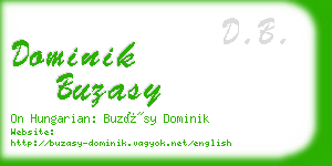 dominik buzasy business card
